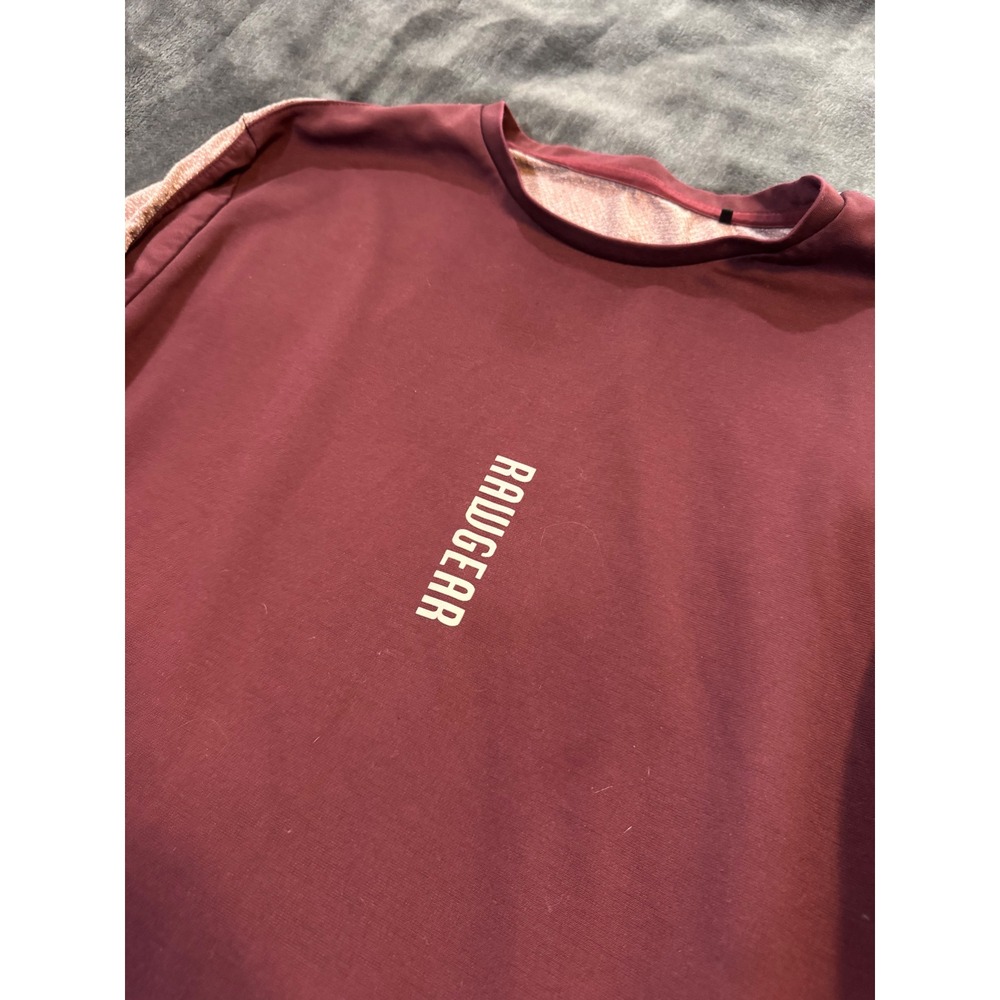 RawGear Womens L Long Sleeve Performance Shirt Burgundy Mauve Athletic Gym Top
